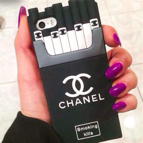 chanel cell phone case with strap|iphone case Chanel smoking kills.